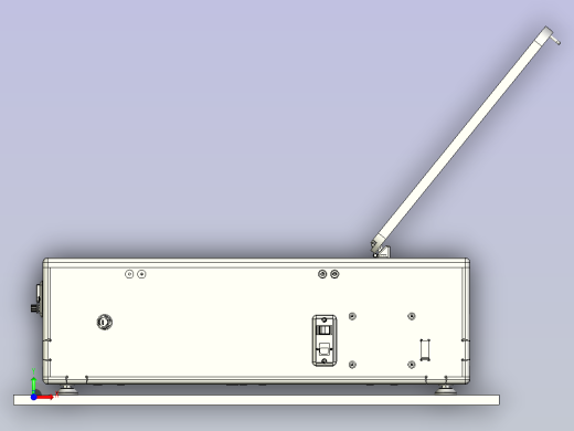 功率60W激光切割机三维模型3D图纸前视缩略图