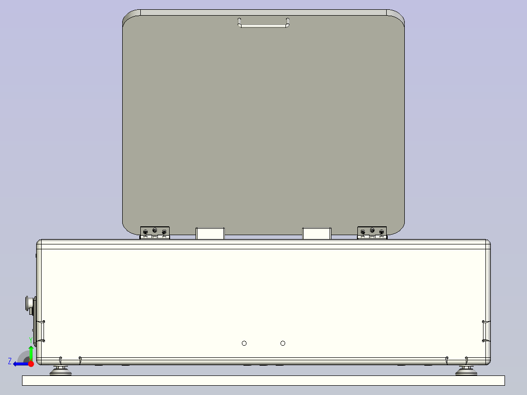 功率60W激光切割机三维模型3D图纸右视图