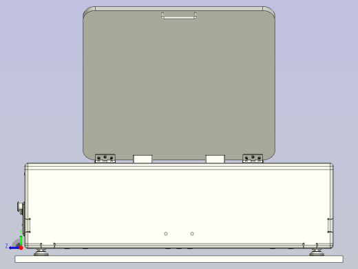 功率60W激光切割机三维模型3D图纸右视缩略图
