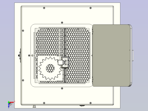 功率60W激光切割机三维模型3D图纸俯视缩略图