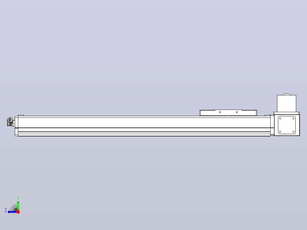MCB10无尘皮带滑台[MCB10-L32-500-LU-100W-C3]右视图
