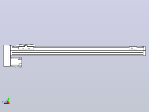 滚珠丝杠直线轴内置导轨TPA-GCR-80-1610C-L700-MP-M20-N3右视缩略图