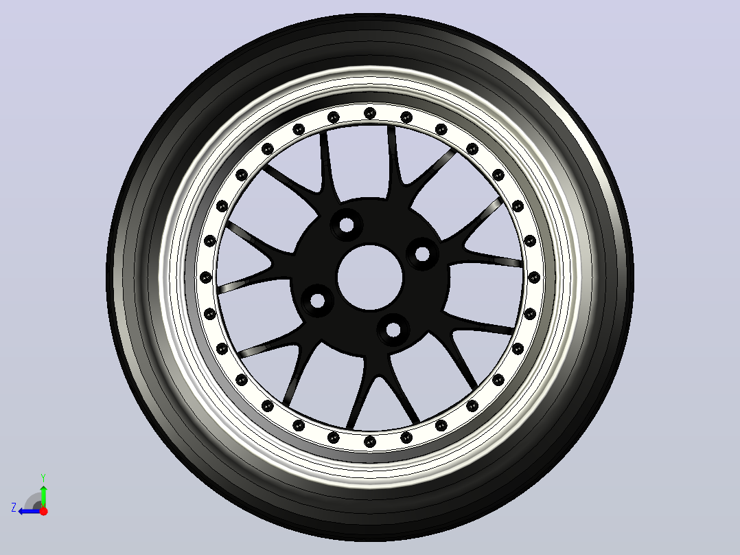 全套车轮8x13-u+185-u+4x100右视图