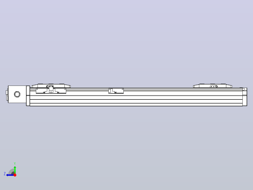 皮带直线轴双滑块型TPA-GCBS-80-P60-L200-DR-M20-N3右视图
