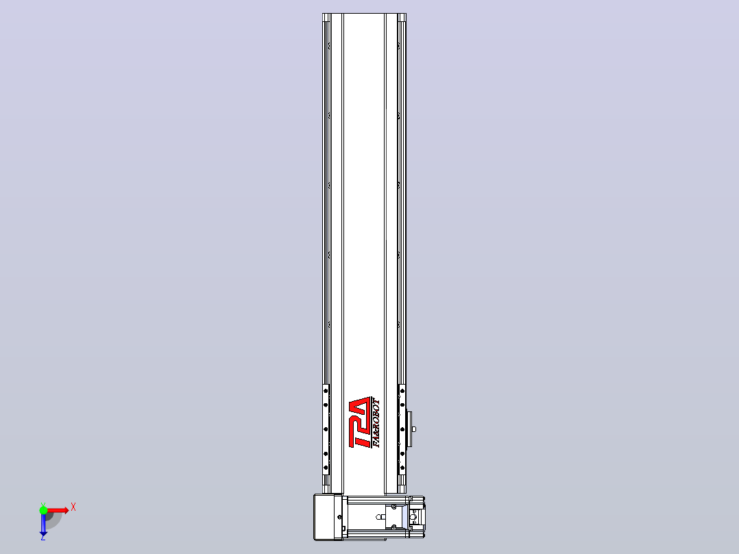 皮带直线轴半封闭可选导轨TPA-HNB-120D-110-L450-LU-C-P40-N3俯视图