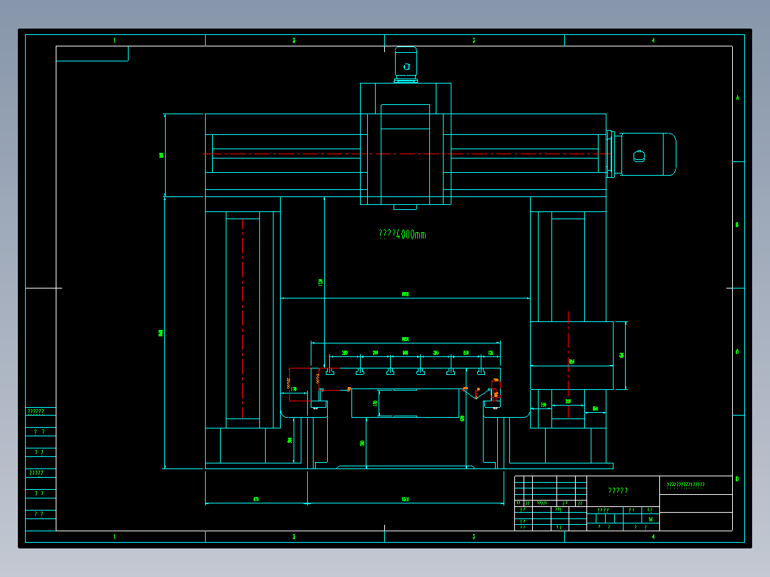 定梁式龙门铣组装示意图