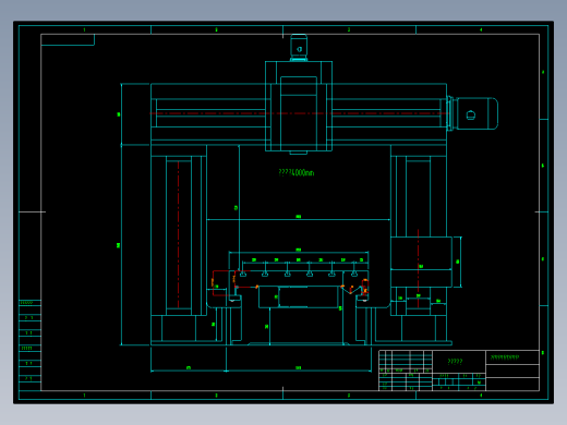 定梁式龙门铣组装示意图
