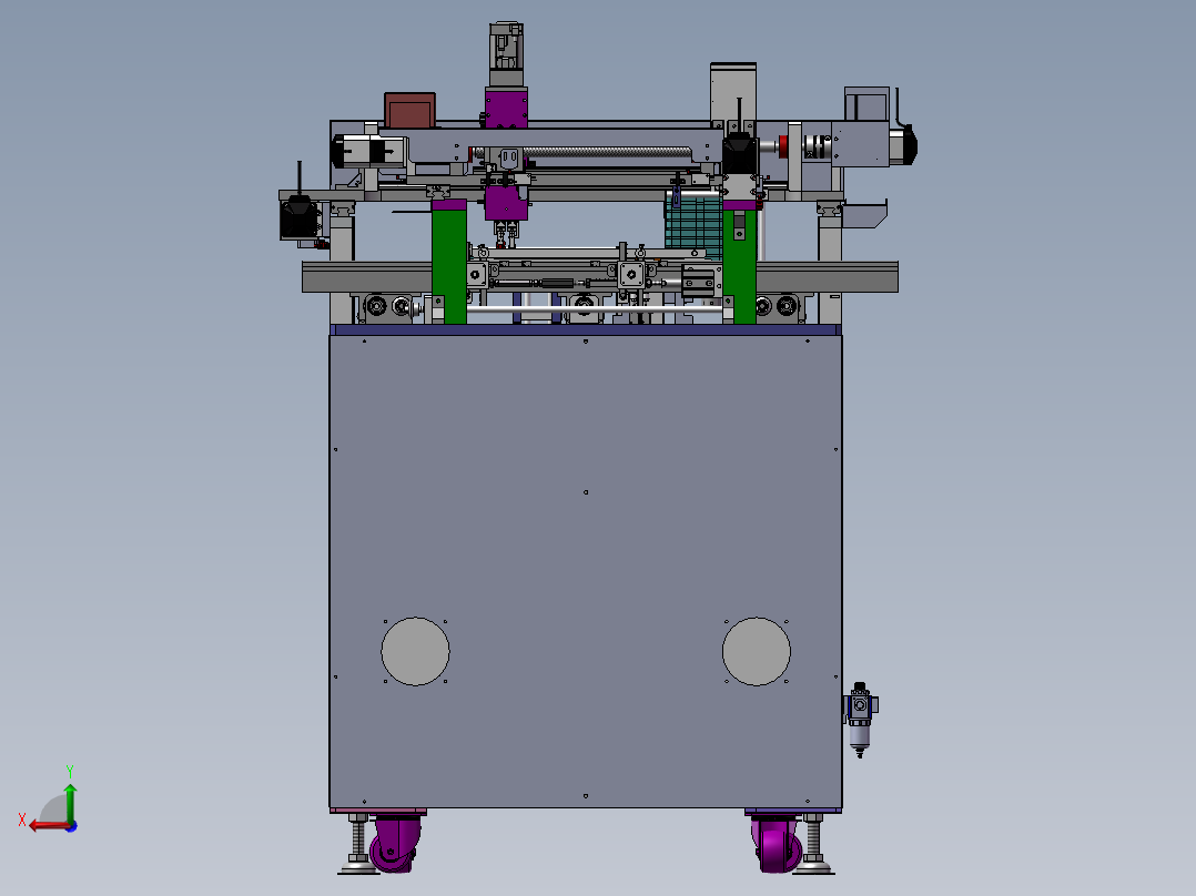 自动插件机后视图