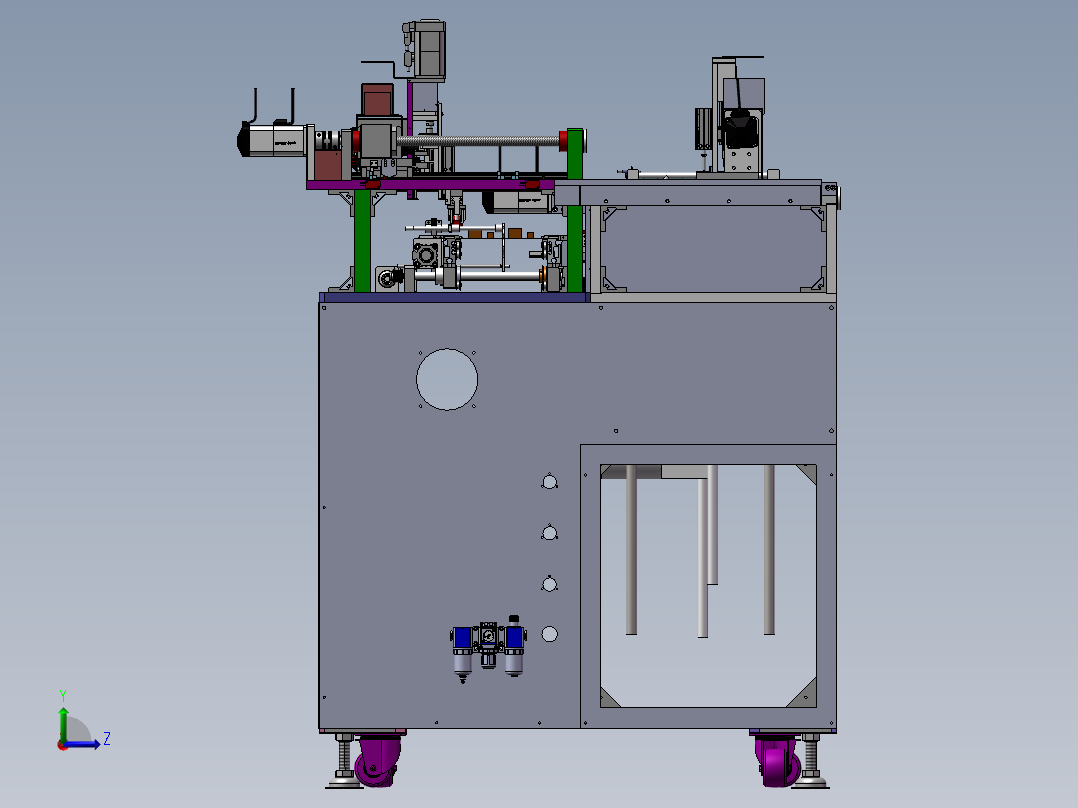 自动插件机左视图
