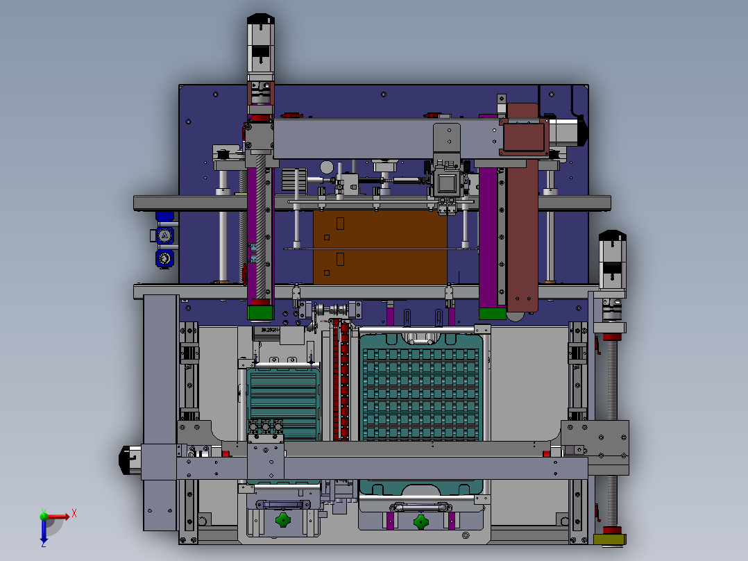 自动插件机俯视图