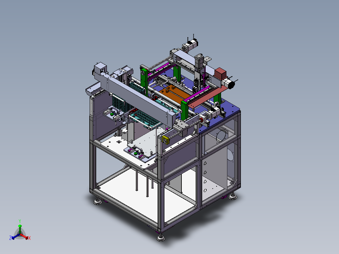 自动插件机正等轴测图