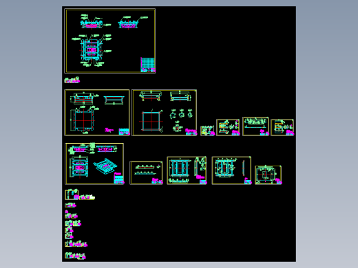 导轨式液压升降货梯全套CAD图纸ABB升降机全套图纸