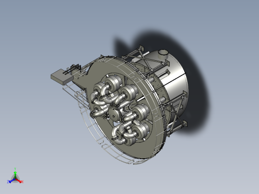 重介质旋风分离器3D模型