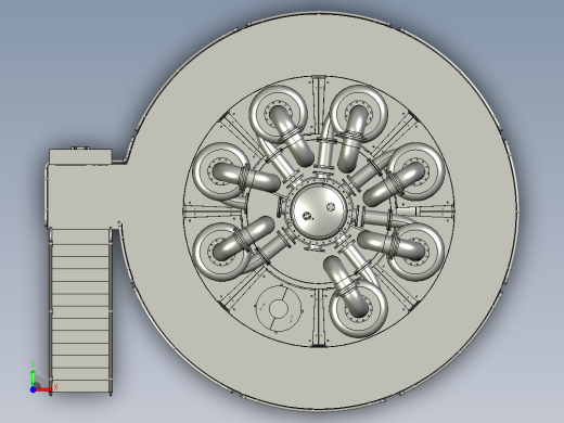重介质旋风分离器3D模型前视缩略图