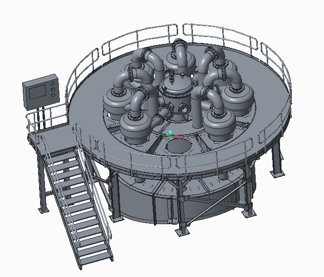 重介质旋风分离器3D模型
