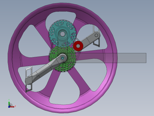 solidworks 前轮齿轮箱前视缩略图