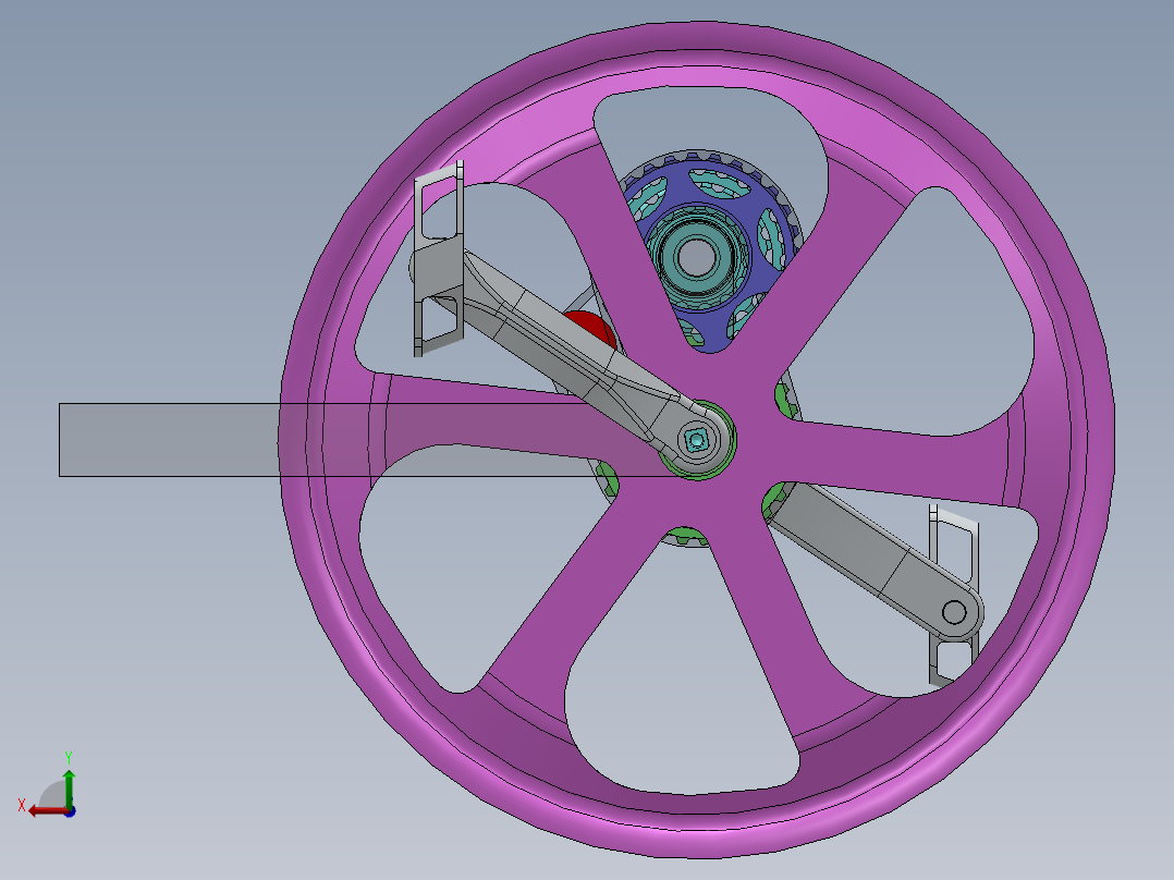 solidworks 前轮齿轮箱后视图