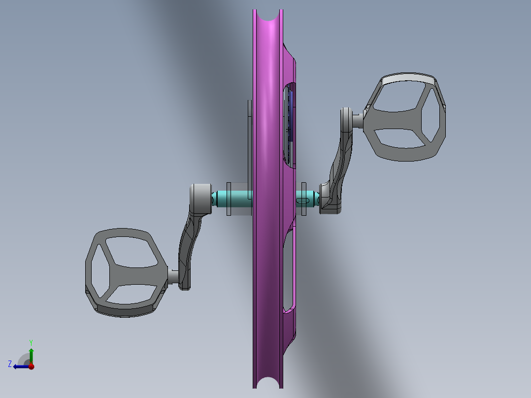 solidworks 前轮齿轮箱右视图
