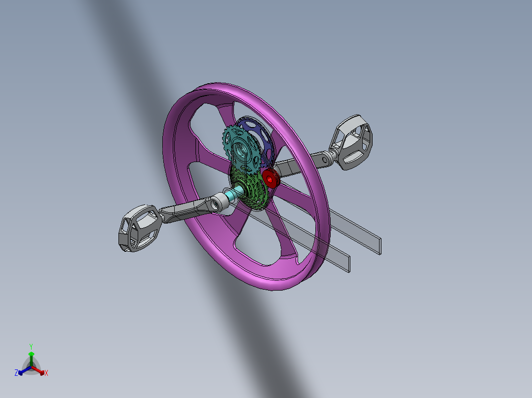 solidworks 前轮齿轮箱正等轴测图