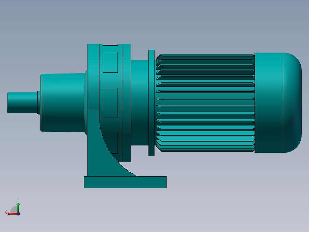 电机XWD1.5-3 1／17后视图