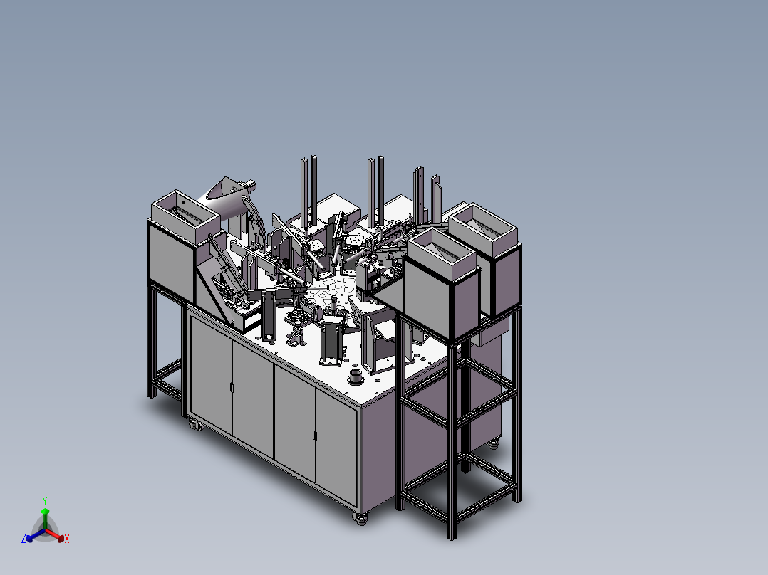 阀板组件自动装配机正等轴测图
