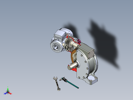 两极螺旋蜗轮蜗杆减速机