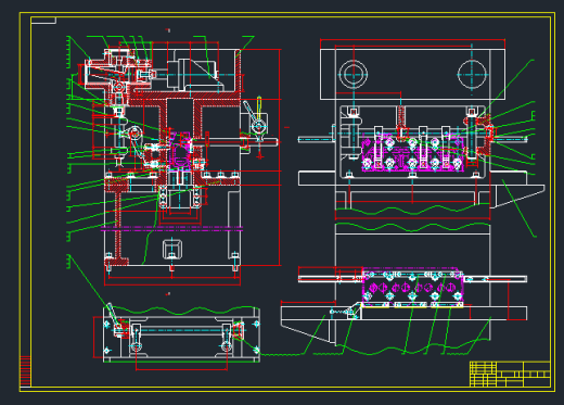 柴油气缸端盖螺丝孔加工设备设计缩略图
