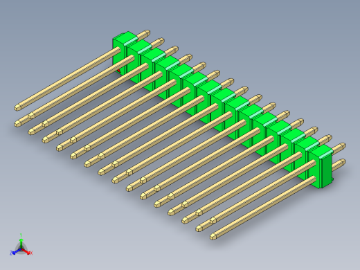 彩色公头100mil（2.54mm）系列-DS1021_green_2x15p_100mil_Type19_rev1.0