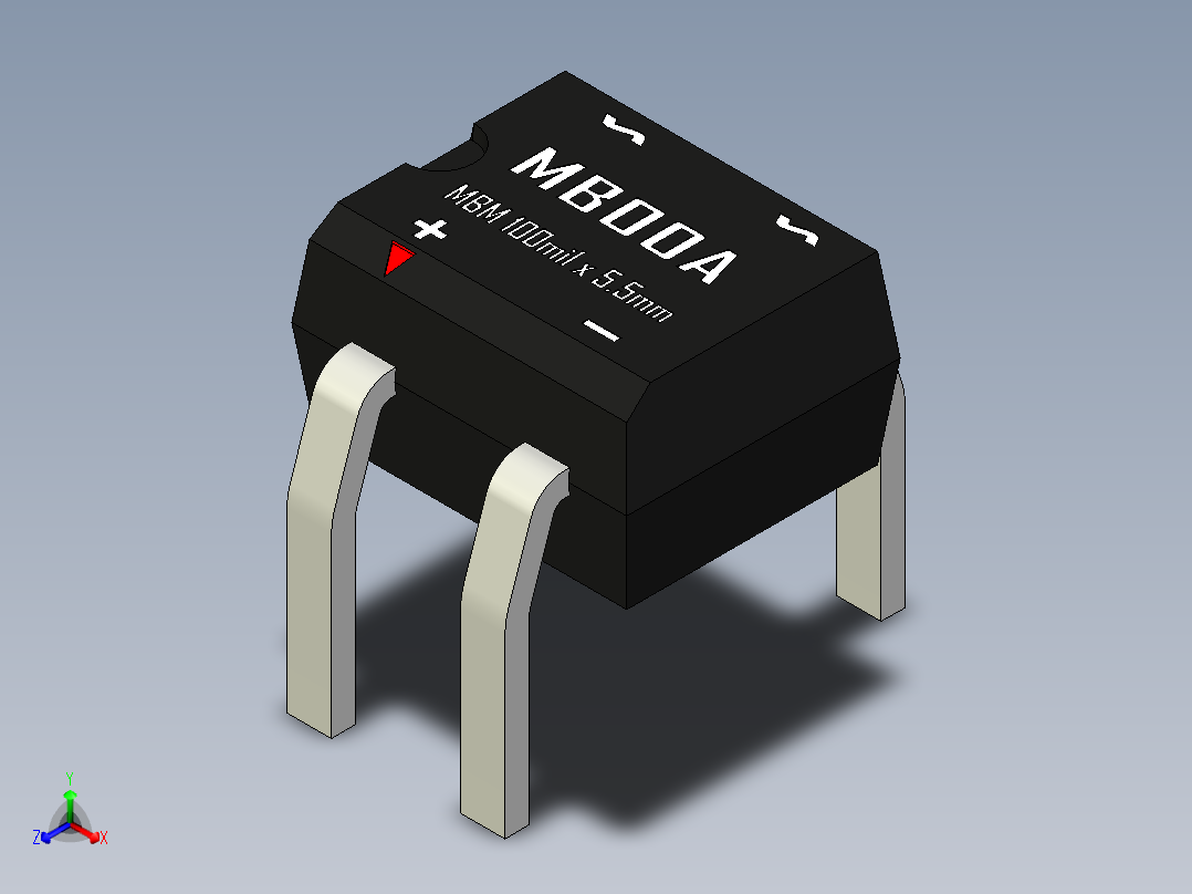 桥式整流器-MBM_5.5mm正等轴测图