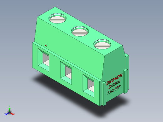 DEGSON DG500 系列 5.05.087.62mm 接线端子-DG500-7.62-03P-14-00AH