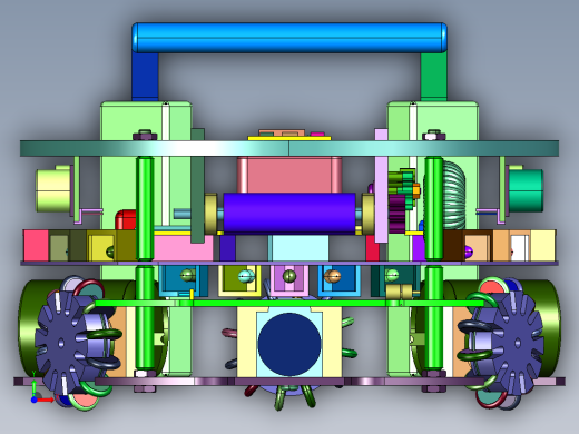 三轮全向移动平台前视缩略图
