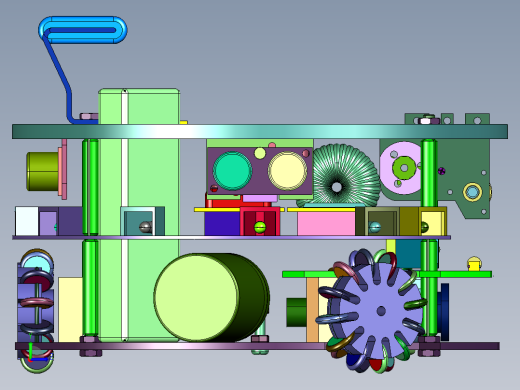 三轮全向移动平台左视缩略图