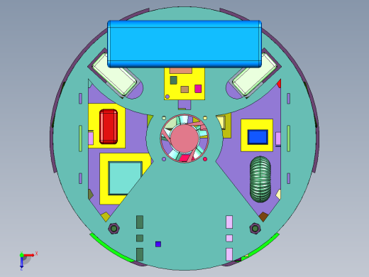 三轮全向移动平台俯视缩略图