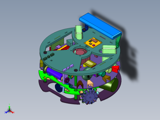 三轮全向移动平台正等轴测缩略图