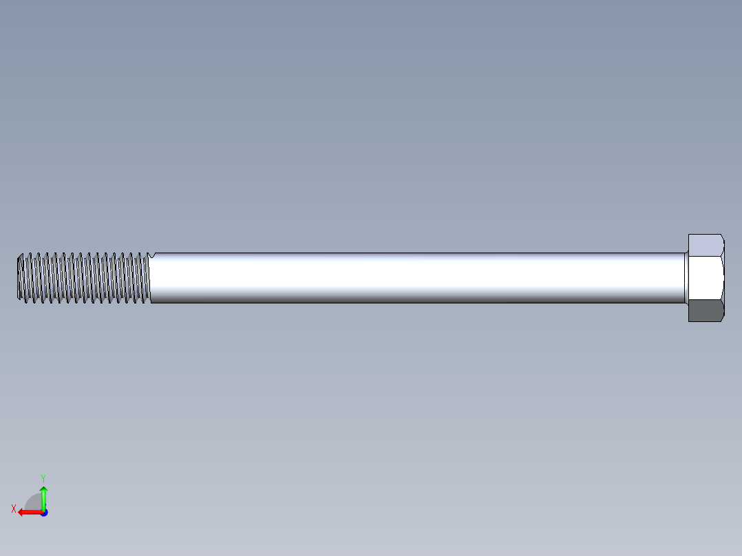 UNC 六角螺栓-Hex Bolt 0.375-16 x 5后视图