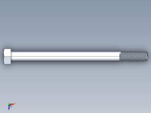 UNC 六角螺栓-Hex Bolt 0.375-16 x 5俯视缩略图