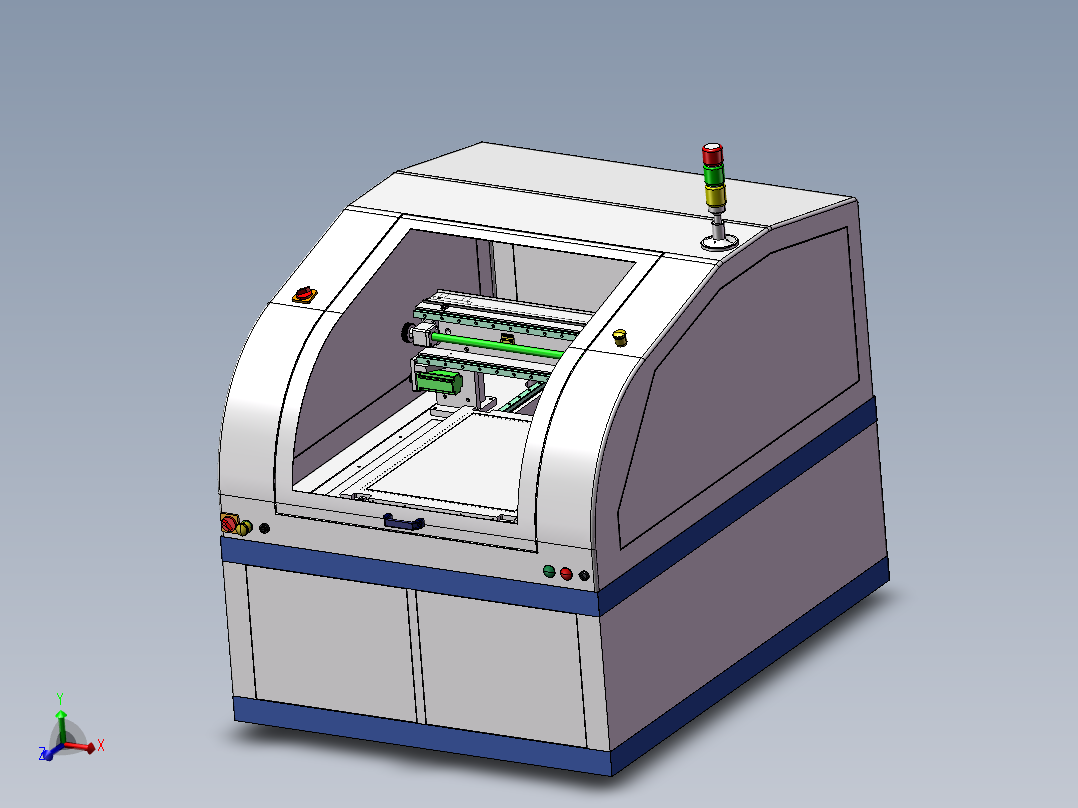 智能卡超声波天线绕线机 自动化3D模型素材主视图