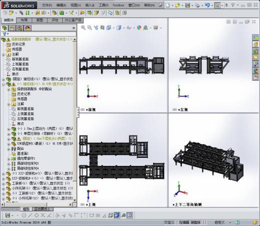 12倍速链生产线（带回板机构）非标自动化机械三维缩略图
