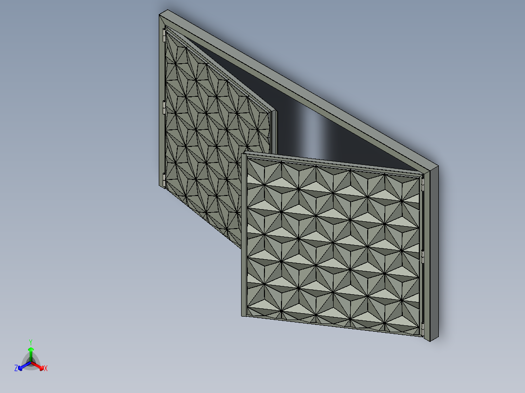 6号入口门正等轴测图