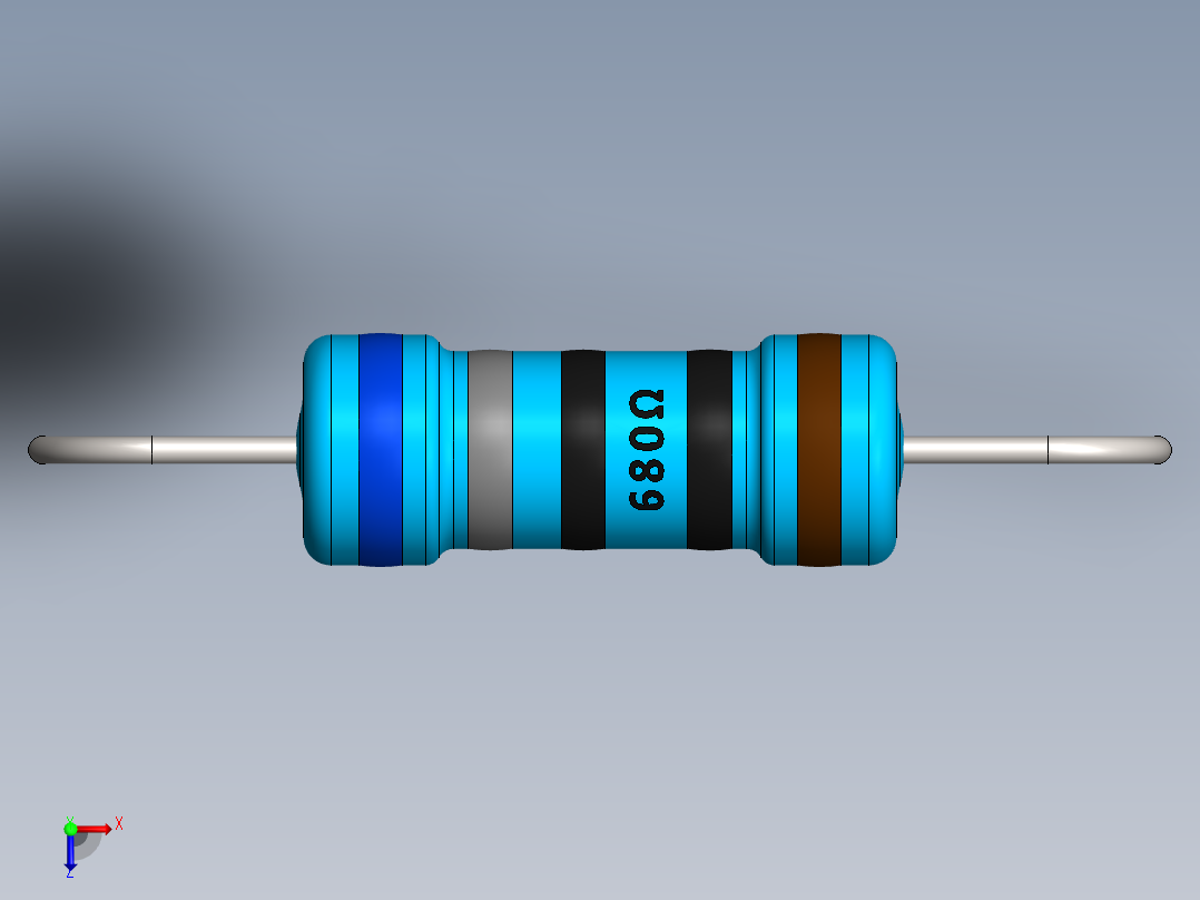 电容器 二极管 电阻器-Resistor 680 Ohm 1 Watt主视图
