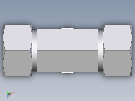 卡套式工业通用硬管接头EO_Adjustable_locknut_branch_tee_TEE18LMCF俯视缩略图