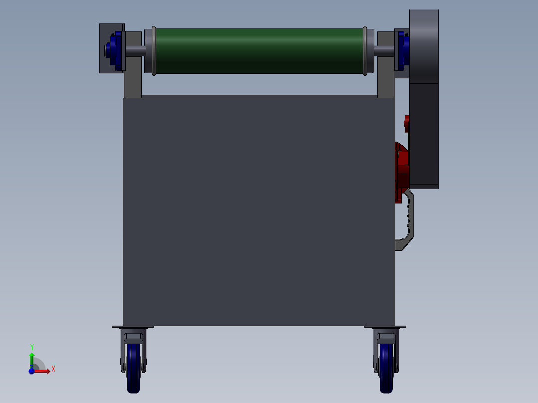 复杂的运输机前视图