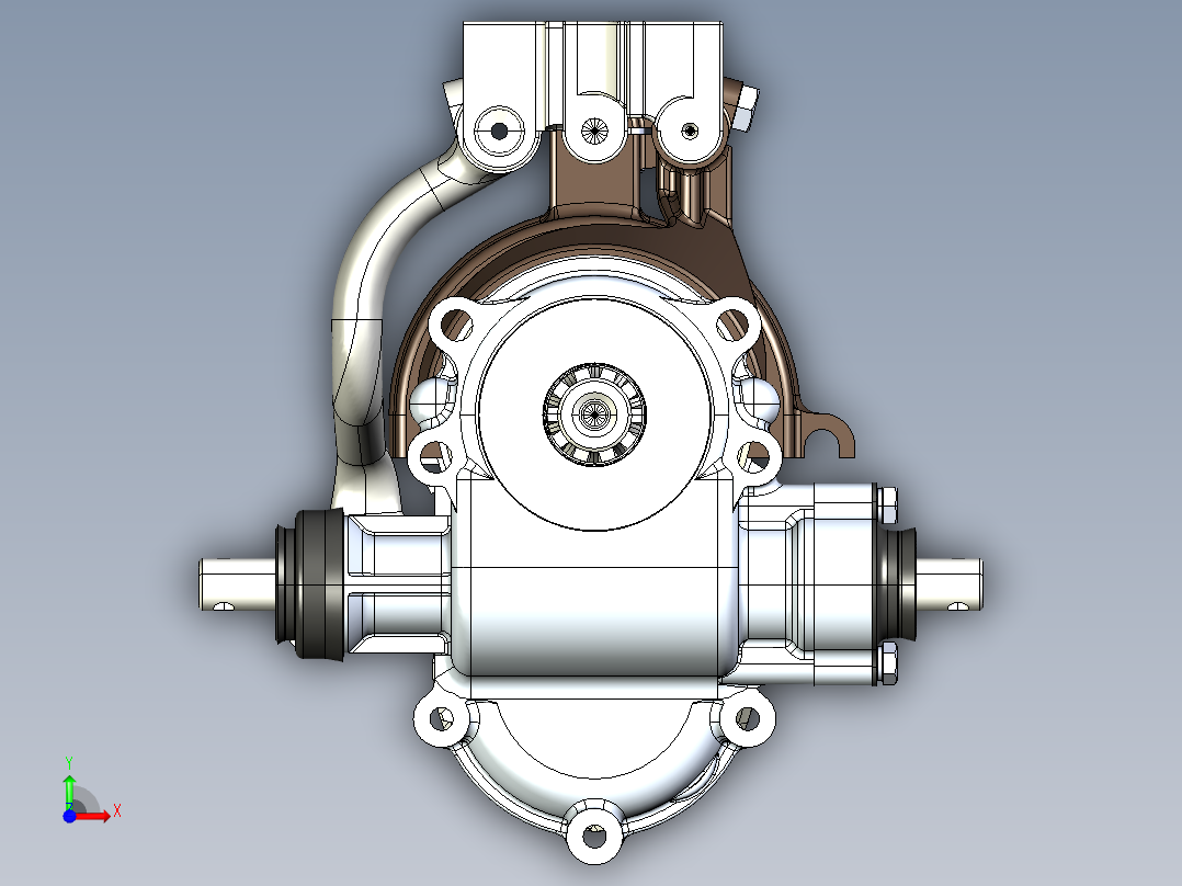 变速箱内部结构3D图前视图