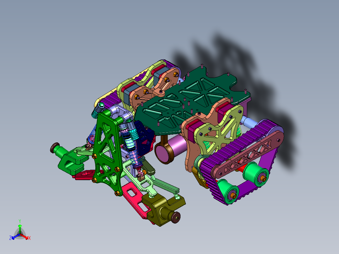 前轮后履带遥控车