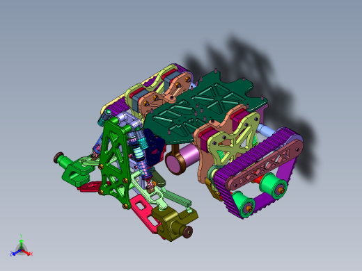 前轮后履带遥控车