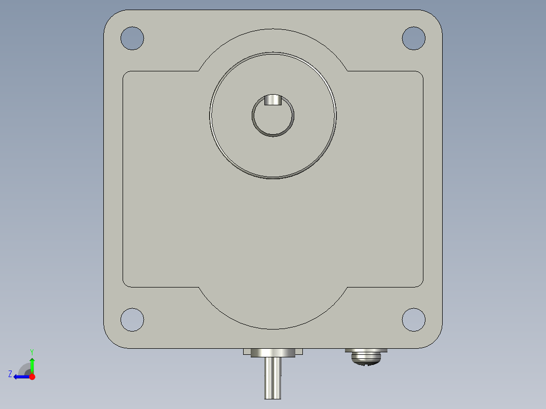 M8MX25GB4Y+MX8G3B微型齿轮调速马达右视图