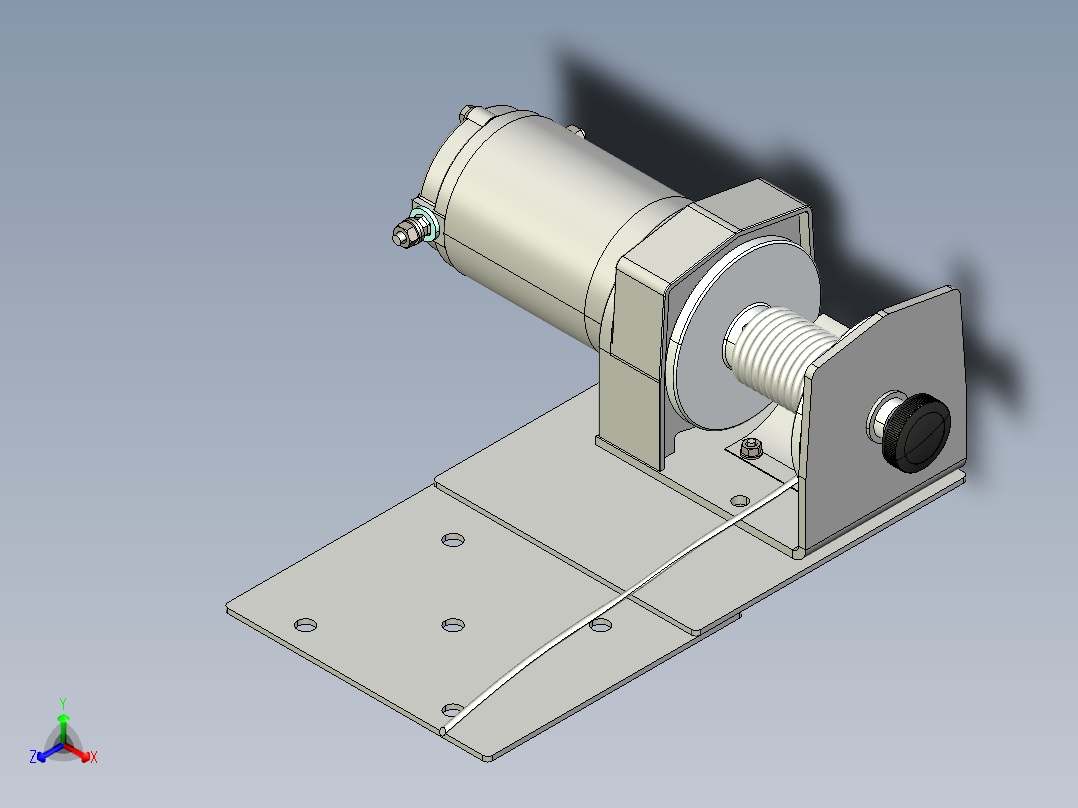 绞盘12V - 625 W -15 m --igs stp正等轴测图