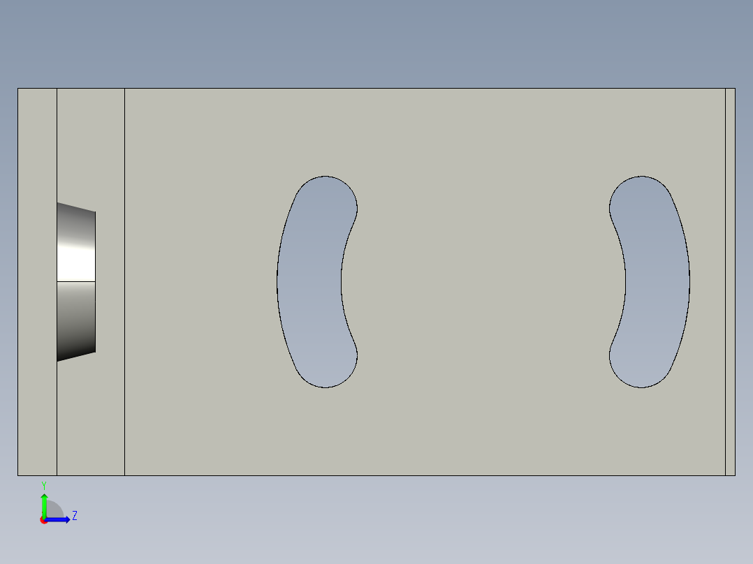 基恩士CV-070plate1_kc图纸模型左视图