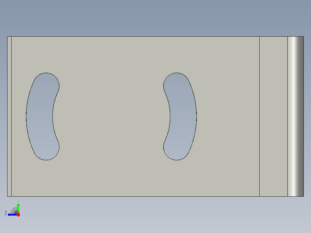 基恩士CV-070plate1_kc图纸模型右视图