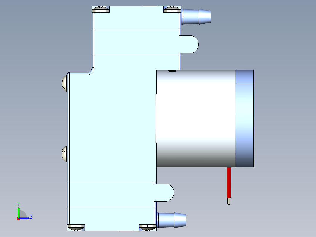BTC 和 TTC 微型膜片泵 (85)系列图纸左视图